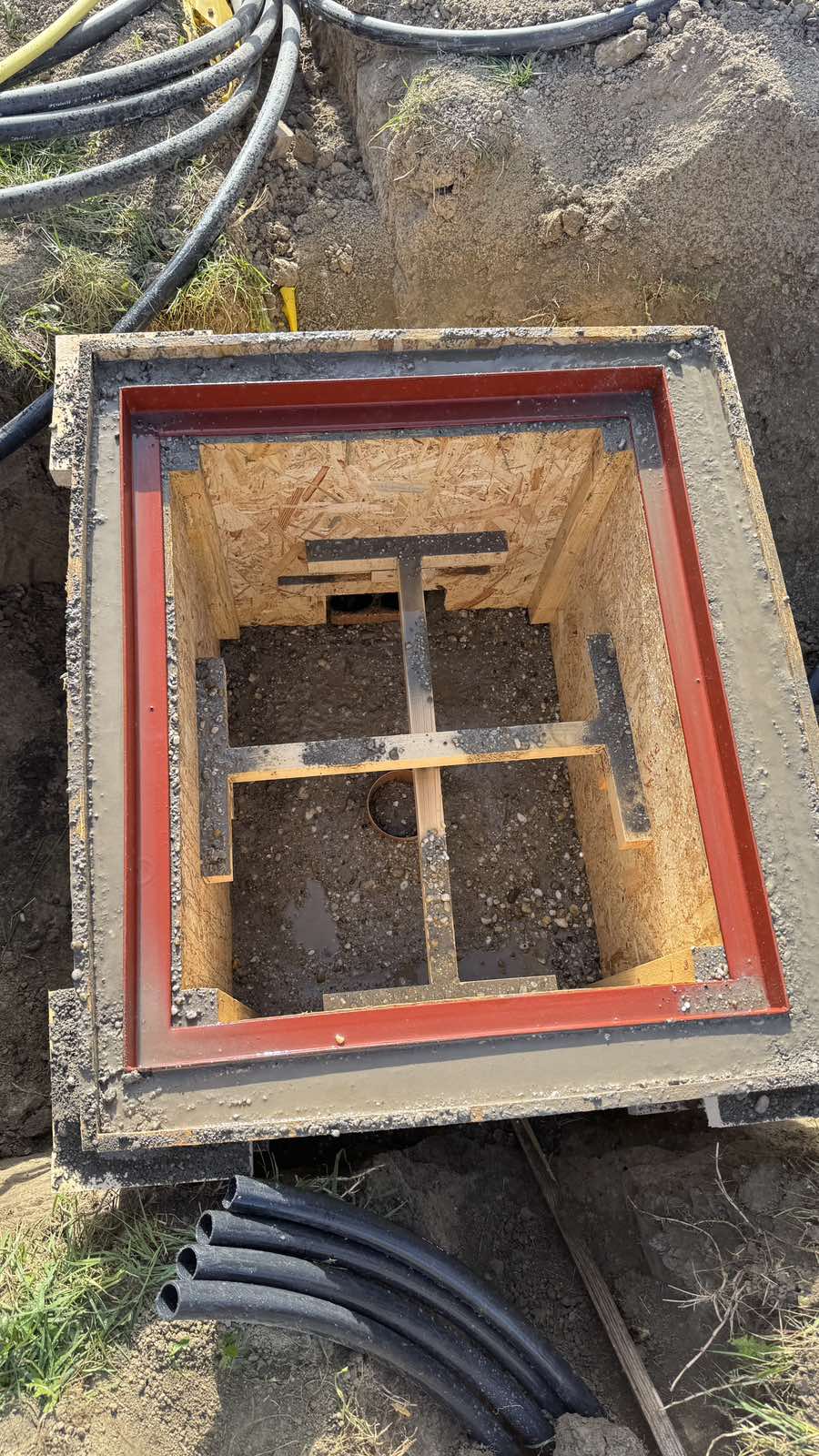 JCB kotró munka közben