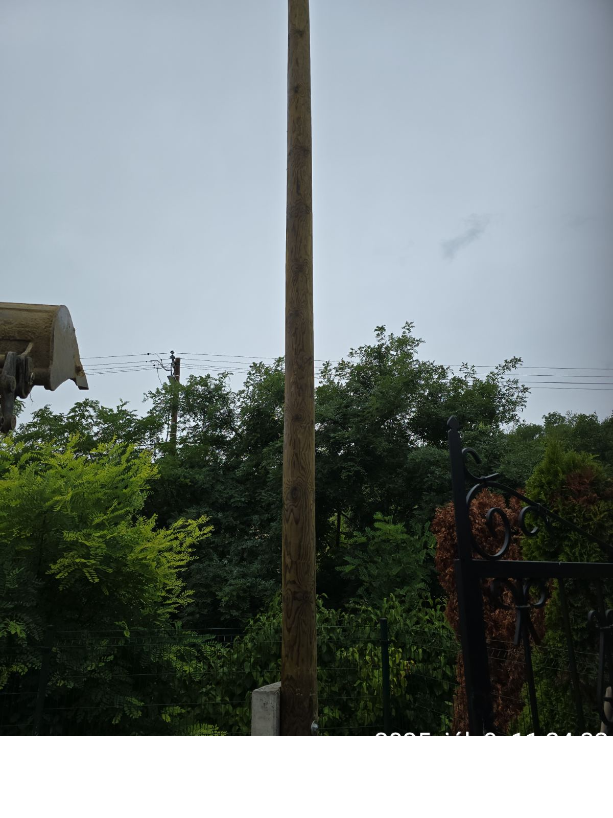 JCB kotró munka közben